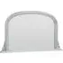 Arched Overmantle Mirror with Ribbed Design - Silver