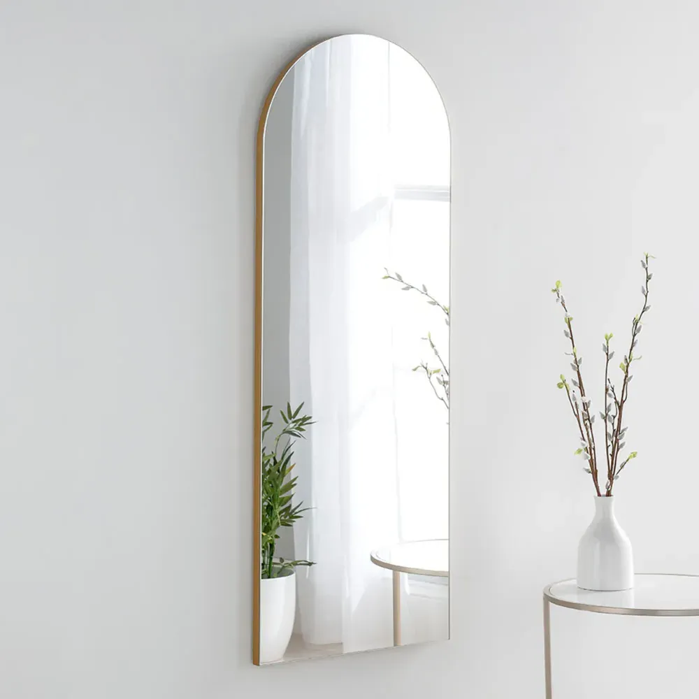 Arched Wall Mirror - Gold
