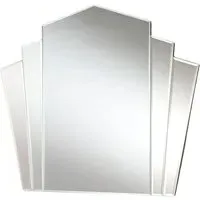 Art Deco Fan Mantle Mirror - Silver
