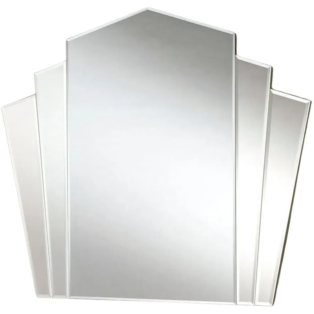 Art Deco Fan Mantle Mirror - Silver