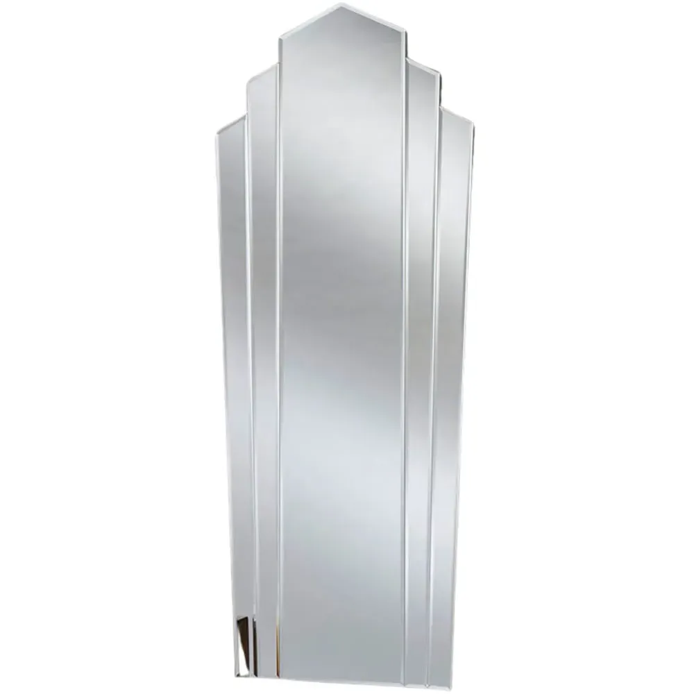 Art Deco Full Length Fan Mirror - Silver image