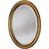 Beaded Oval Wall Mirror - Gold