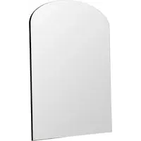 Bevelled Arched Overmantle Mirror - Black