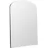 Bevelled Arched Overmantle Mirror - Black