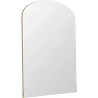 Bevelled Arched Overmantle Mirror - Gold