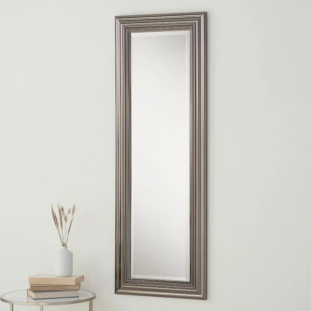 Bevelled Dressing Mirror - Dark Chrome