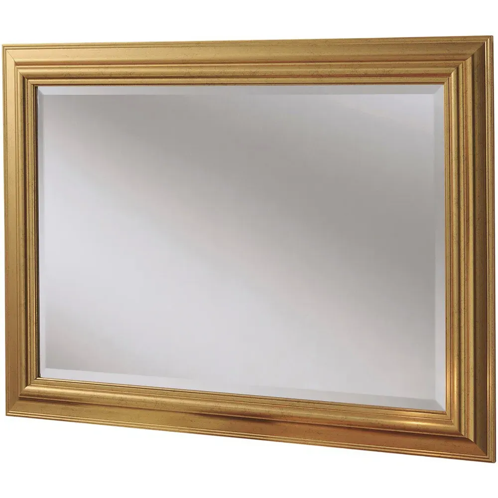 Bevelled Framed Wall Mirror - Gold image