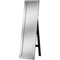 Bevelled Freestanding Cheval Mirror - Black