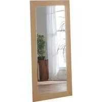 Bevelled Full Length Mirror - Brown, Oak Effect