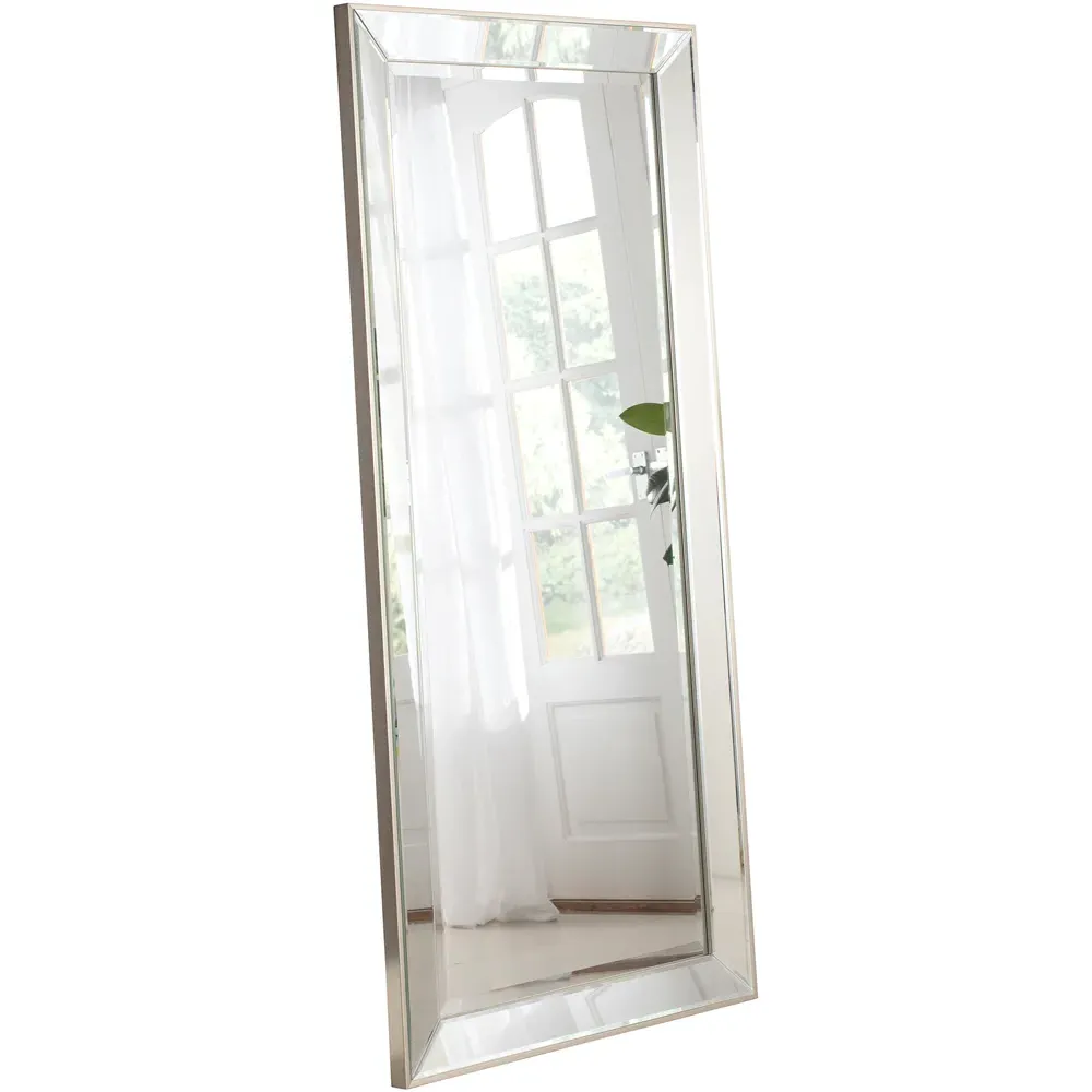 Bevelled Full Length Mirror - Silver