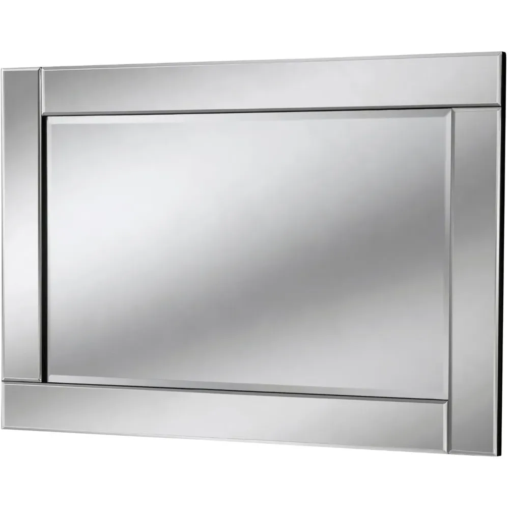 Bevelled Wall Mirror - Black