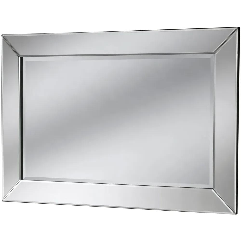Bevelled Wall Mirror - Black