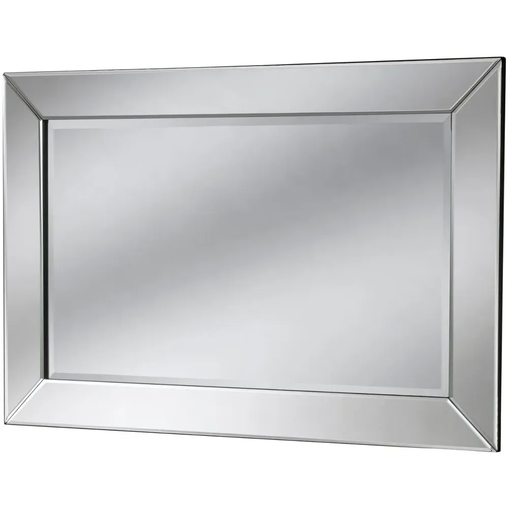 Bevelled Wall Mirror - Black image