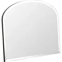 Black Arch Bevelled Overmantle Mirror - Black