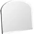 Black Arch Bevelled Overmantle Mirror - Black