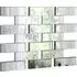 Brickwork Bevelled Mirror 70 x 100cm - Silver
