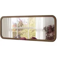Bronze Curved Oblong Mirror - Brown