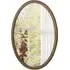 Bronze Oval Mirror - Brown, Wood