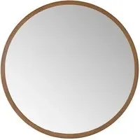 Bronze Round Wall Mirror - Brown