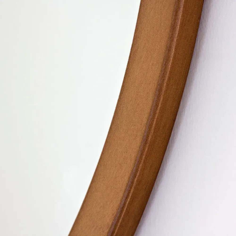 Bronze Round Wall Mirror - Brown