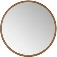 Bronze Round Wall Mirror - Brown