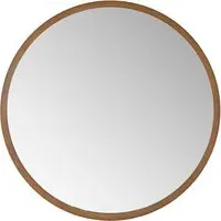 Bronze Round Wall Mirror - Brown