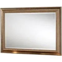 Champagne Bevelled Framed Wall Mirror - Silver
