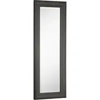 Dark Grey Scooped Bevelled Dressing Mirror - Grey
