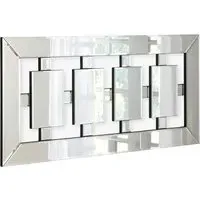 Deco Bevelled Wall Mirror - Black