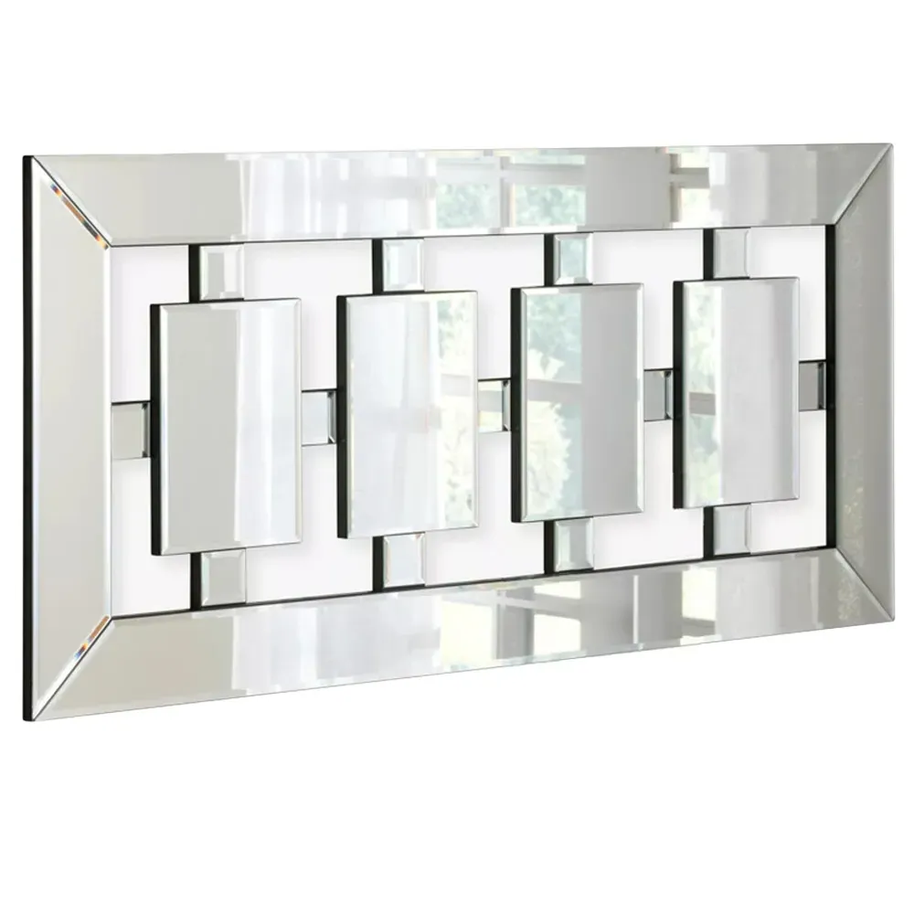 Deco Bevelled Wall Mirror - Black image