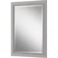Distressed Bevelled Wall Mirror - White