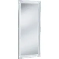 French Full Length Bevelled Mirror - White