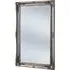 French Style Carved Bevelled Mirror - Silver