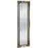 French Style Carved Narrow Bevelled Mirror - Silver