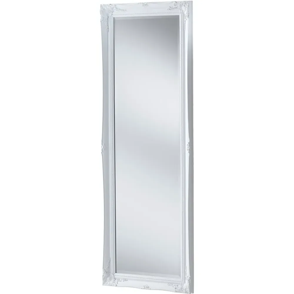 French Tall Bevelled Mirror - White image
