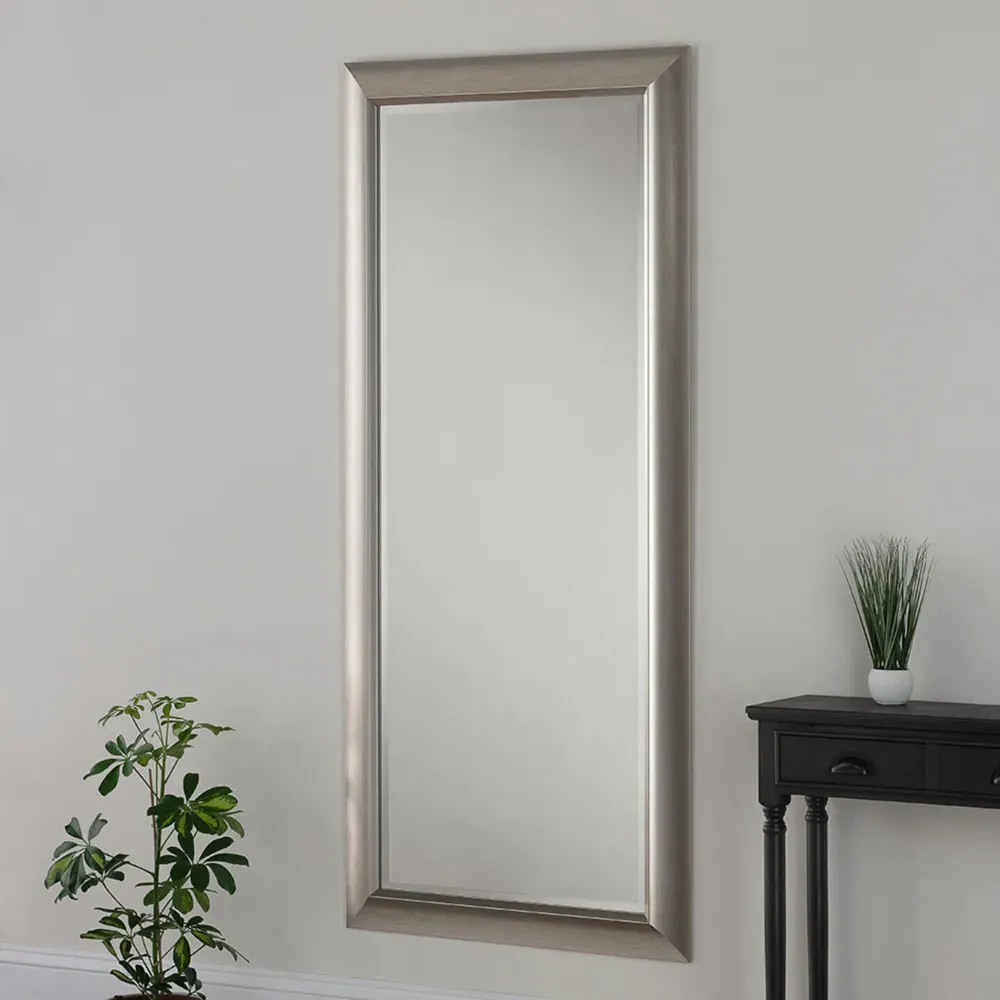 Full Length Scooped Tall Mirror - Silver Champagne