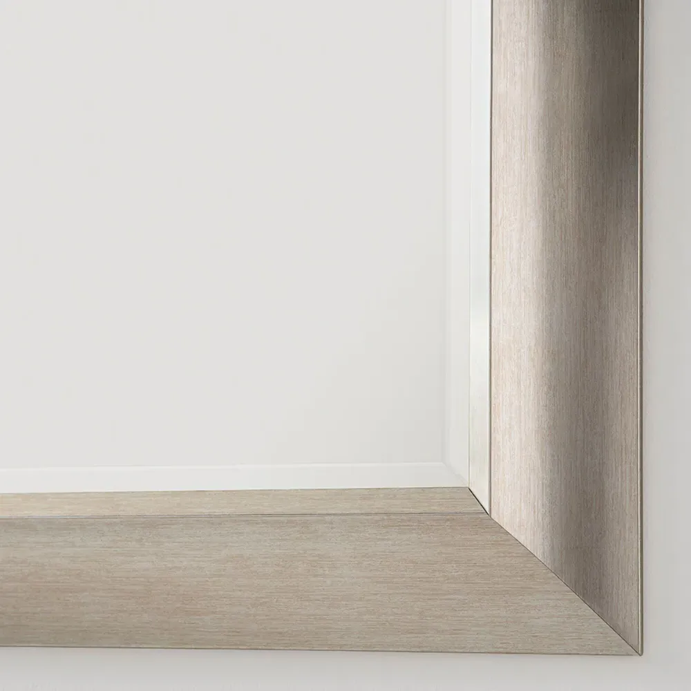 Full Length Scooped Tall Mirror - Silver Champagne