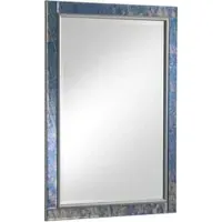 Gold Brass Antique Mottled Bevelled Mirror - Silver