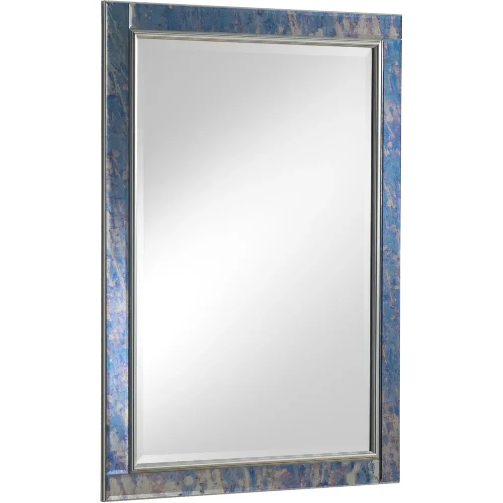 Gold Brass Antique Mottled Bevelled Mirror - Silver