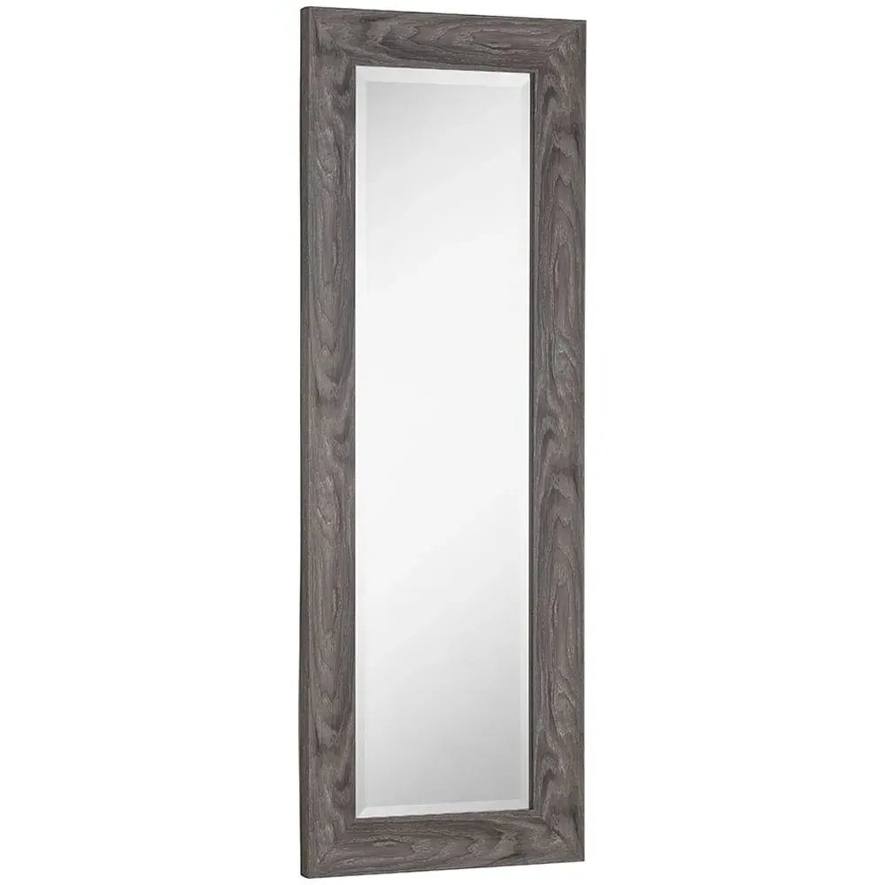 Light Grey Scooped Bevelled Dressing Mirror - Grey