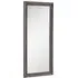 Light Grey Scooped Bevelled Full Length Mirror - Grey
