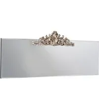 Lombardy Crested Mantle Wall Mirror - Black