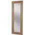 Narrow Bevelled Wall Mirror - Brown, Oak Effect