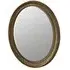 Oval Bevelled Wall Mirror 71 x 61cm - Gold