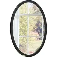 Oval Mirror - Black, Wood