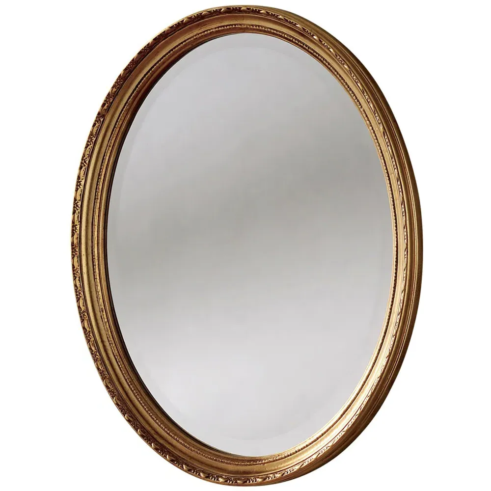 Oval Wall Mirror - Gold image