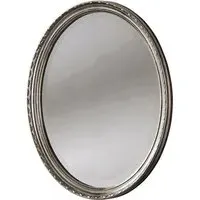 Oval Wall Mirror - Silver
