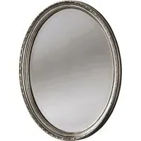 Oval Wall Mirror - Silver