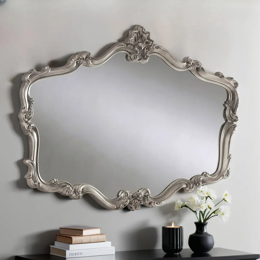 Regency Landscape Wall Mirror - Silver