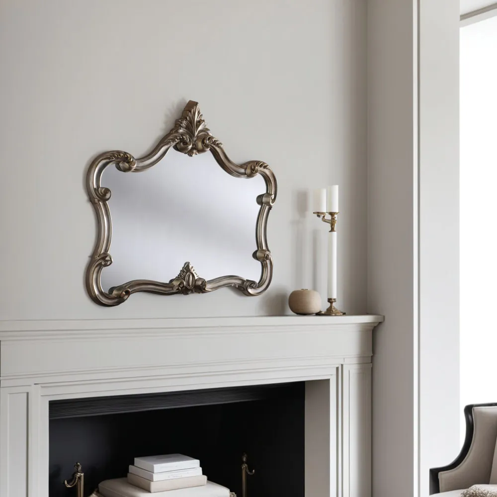 Regent Landscape Wall Mirror - Silver